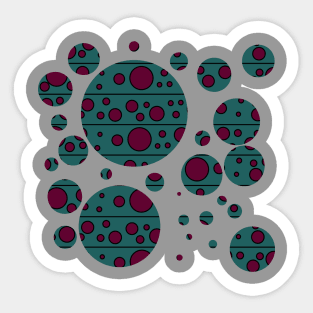 Modern Polka Dots - Fine Wine Sticker